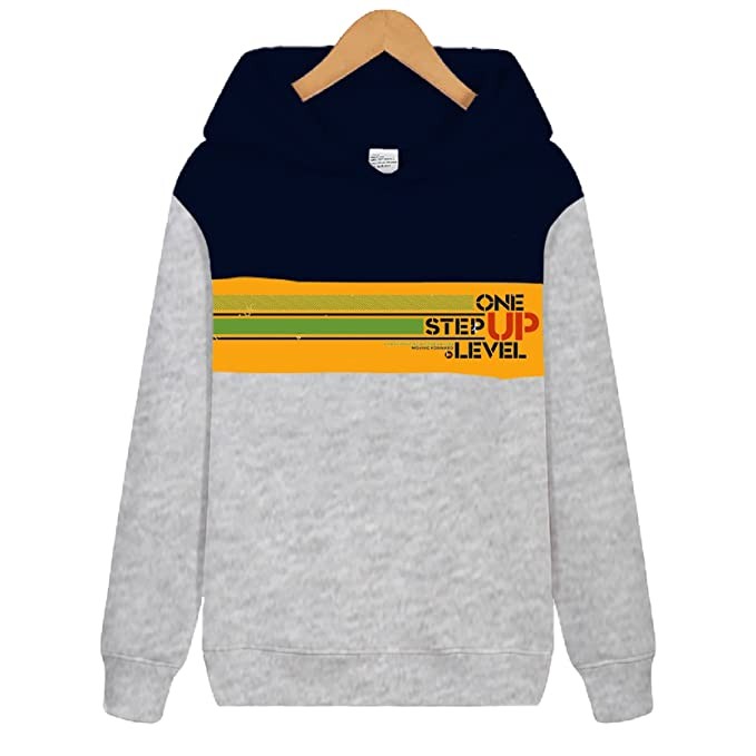 KYDA KIDS 100% Cotton Unisex Boys and Girls Hoodies | Hooded Neck Chest Printed Full Sleeve Sweatshirts for Unisex | Multicolor