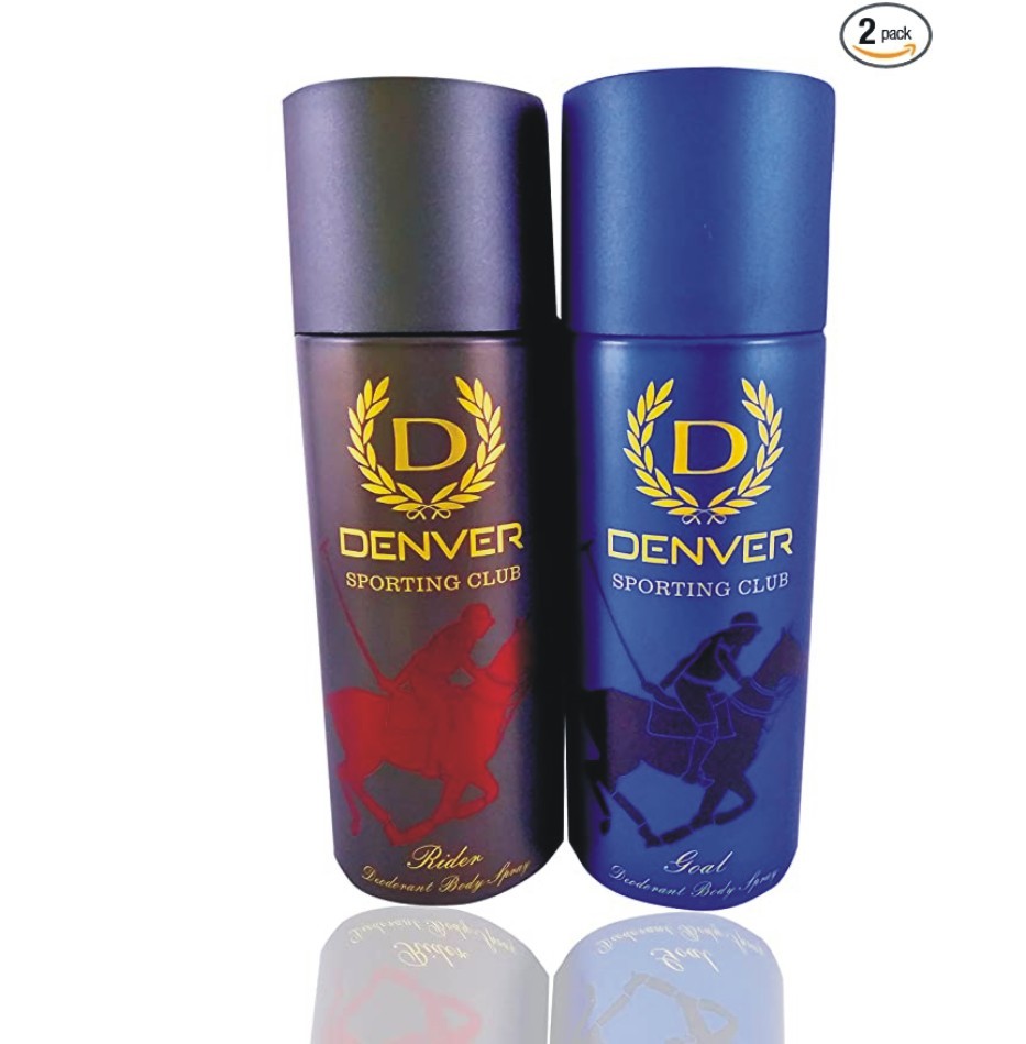 DENVER Sporting Club Rider, Goal & Victor (Pack of 3) Deodorant Spray - For Men  (495 ml, Pack of 3)