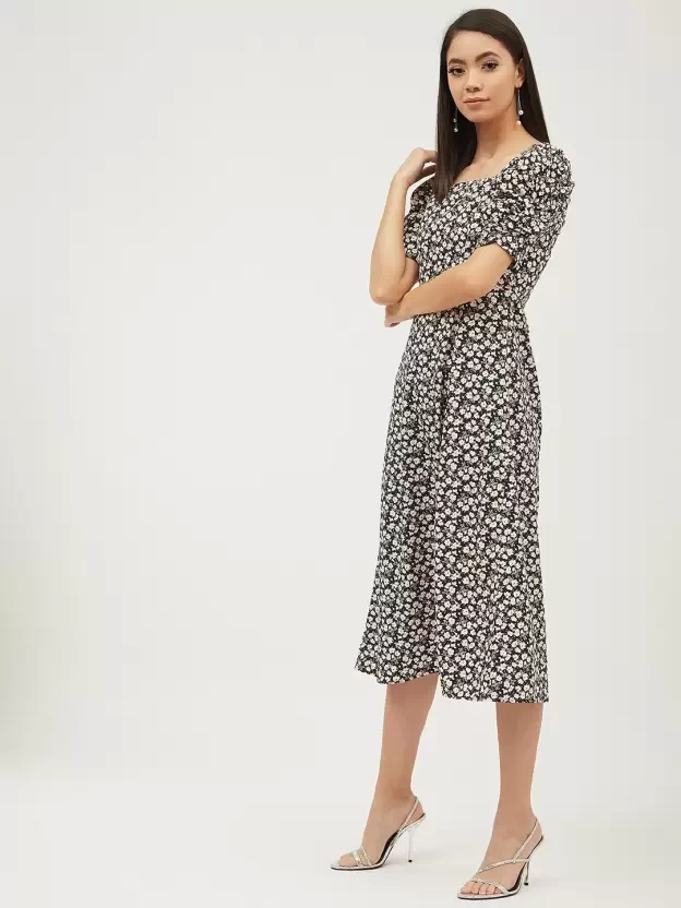 Women A-line Multicolor Dress