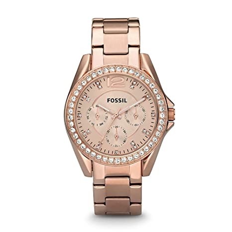 Fossil Riley Analog Rose Gold Dial Women's Watch - ES2811