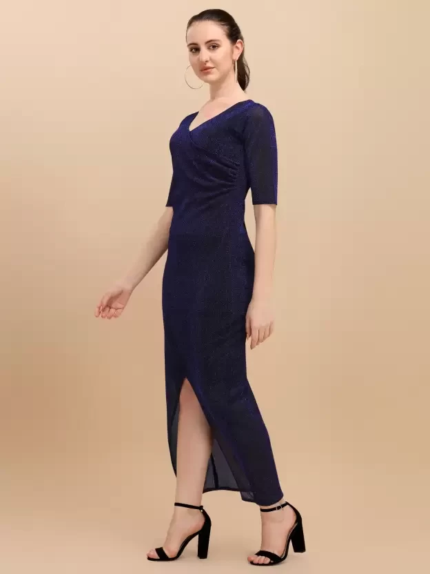 Women Bodycon Blue Dress