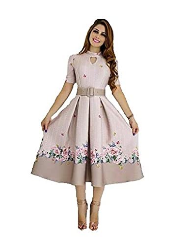 FOXDX Women's Fit and Flare Knee Length Dress