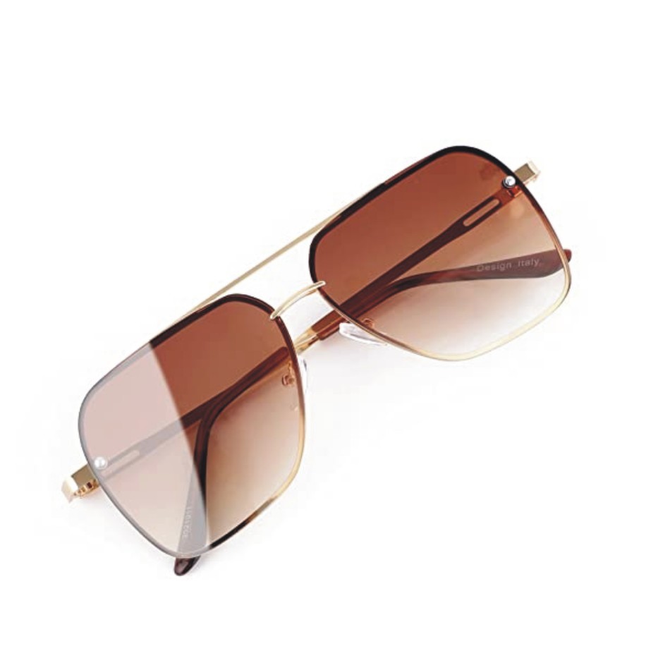 Gradient Metal Body Rectangular Sunglasses for Men and Women