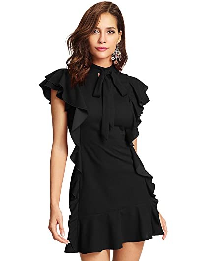 ADDYVERO Women's Sleeveless V- Neck Bodycon Midi Dress