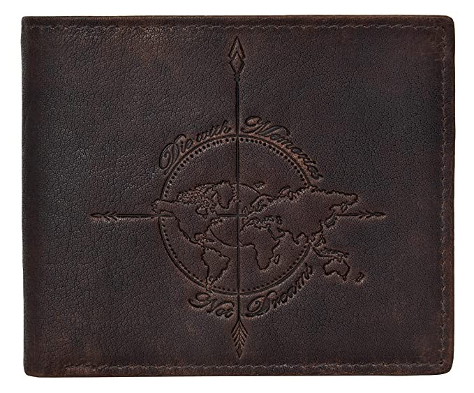 Urban Forest Atlas Brown RFID Blocking Leather Wallet for Men