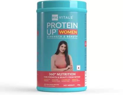 HEALTHKART HK Vitals ProteinUp Women, with Collagen & Biotin (Chocolate, 400 g) Whey Protein  (400 g, Chocolate)