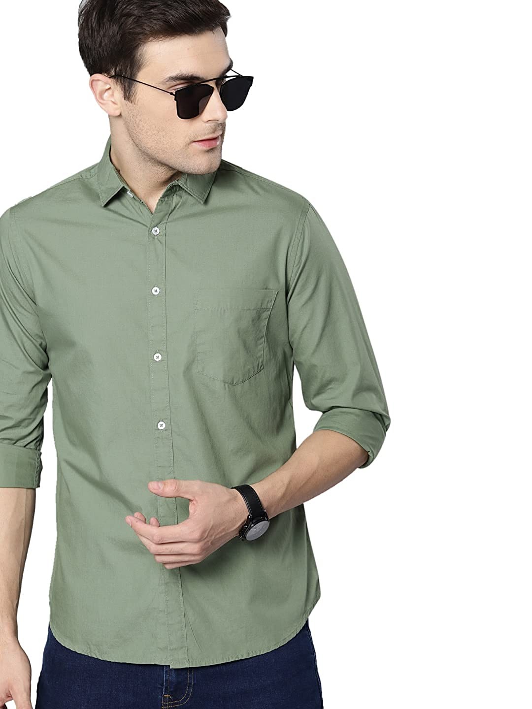 Dennis Lingo Men's Slim Fit Casual Shirt