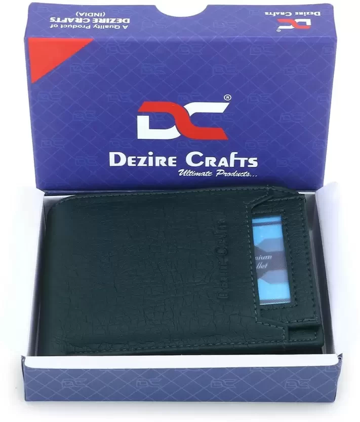 Men Formal, Casual Green Artificial Leather Wallet - Regular Size  (8 Card Slots)