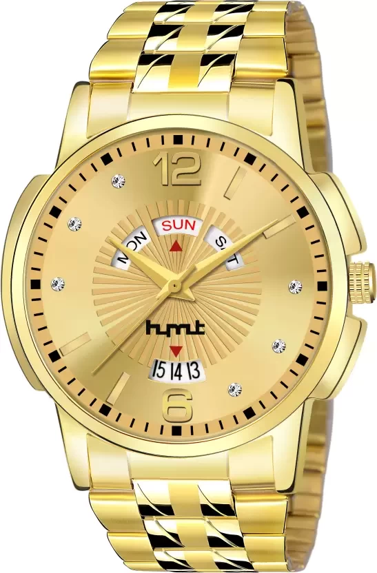 HMTY-7008 ORIGINAL GOLD PLATED DAY & DATE FUNCTIONING WATCH FOR BOYS Analog Watch - For Men