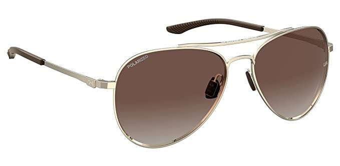 Under Armour UA 0007/G/S Versatile Pilot | For Men And Women Fullrim Gold Brown Brown Shaded Polarized Sunglasses