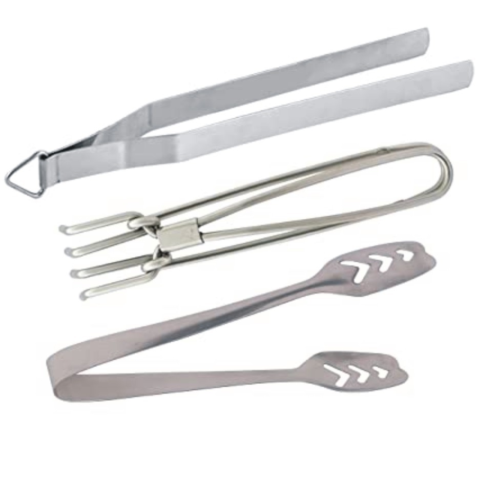 RetailNet™ Stainless Steel | Rust Resistant | Dishwasher Safe | Tong | Chimta | Utility Holder | Pakkad | Lifter Combo (3 Pcs Pack)