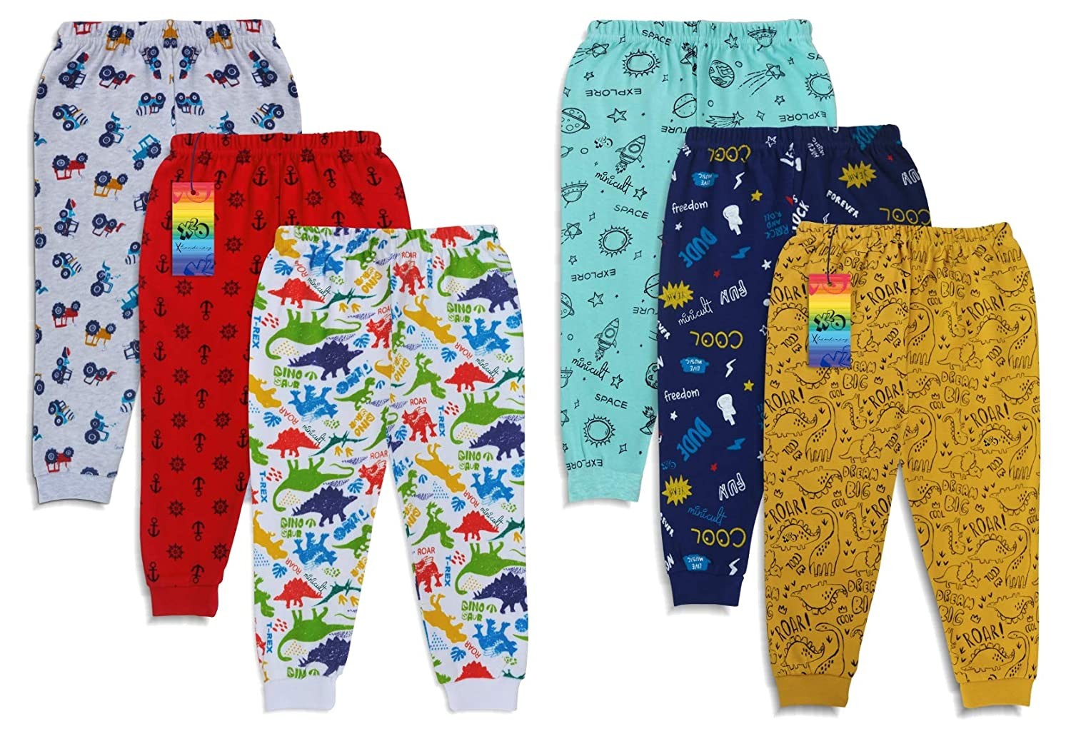 X2O Unisex Regular Fit Pyjama Pants Pack of 6