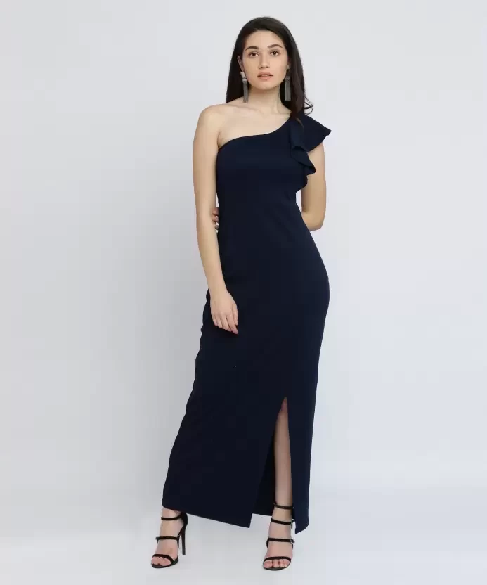 Women Maxi Dark Blue Dress