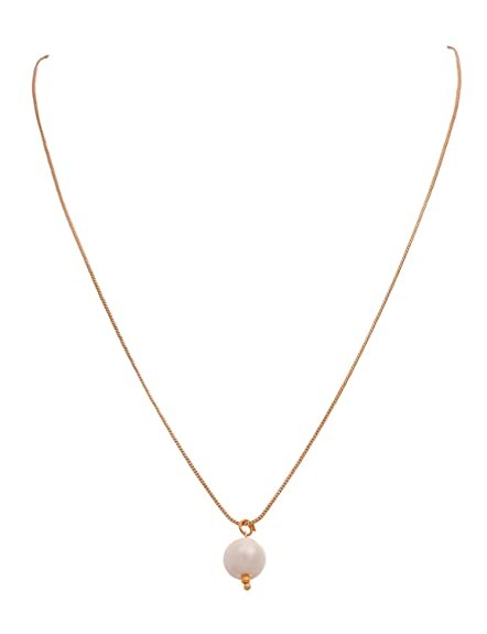 BFC- Buy For Change Casual and Office wear One Gram Gold Plated Pearl Pendant with 18 inches chain for woman and Girl
