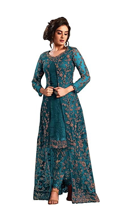 RUDRAPRAYAG anarkali net and santoon suits for women | anarkali suit for women readymade | gown for women semi-stitched | gown for women 2021 | anarkali salwar suit | gown in Clothing & Accessories