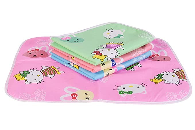 Kwitchy New Born Baby Nappy Changing Mats Plastic Waterproof Sheets(0-6 Months) Pack of 3