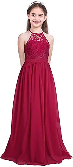 PINK WINGS Girls Georgette A-line Maxi Gown