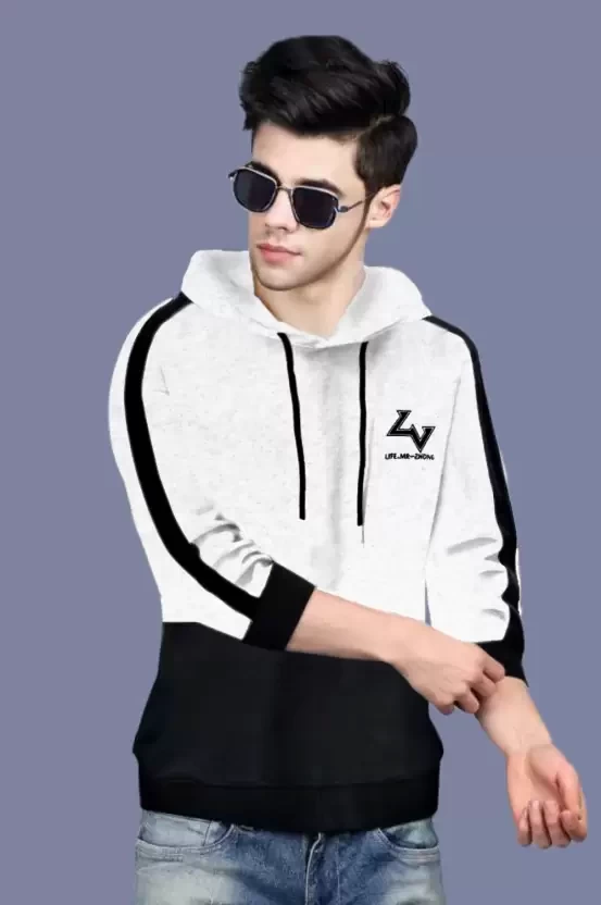 Full Sleeve Color Block Men Sweatshirt