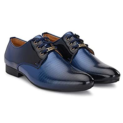 Vellinto® Oxford Class Designer Patent Leatherette Shining Lace-Up Party Formal Shoes