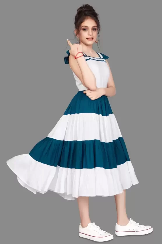 Women Fit and Flare White Dress