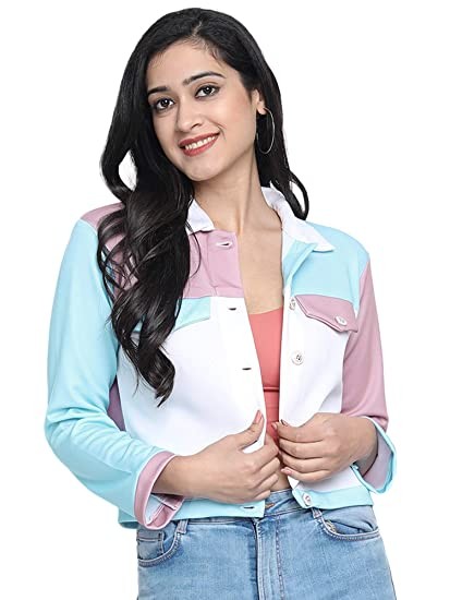 Zotikfit Full Sleeve Colorblock Multicolor Outwear Jacket For Women -WST09