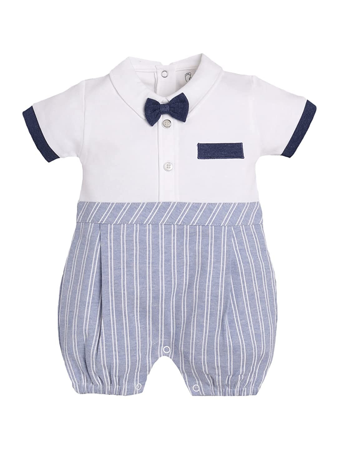 Baby Go 100% Cotton Half Sleeve Romper for Baby-Boys
