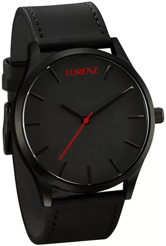 MK-1048A Jet Black Analog Watch - For Men