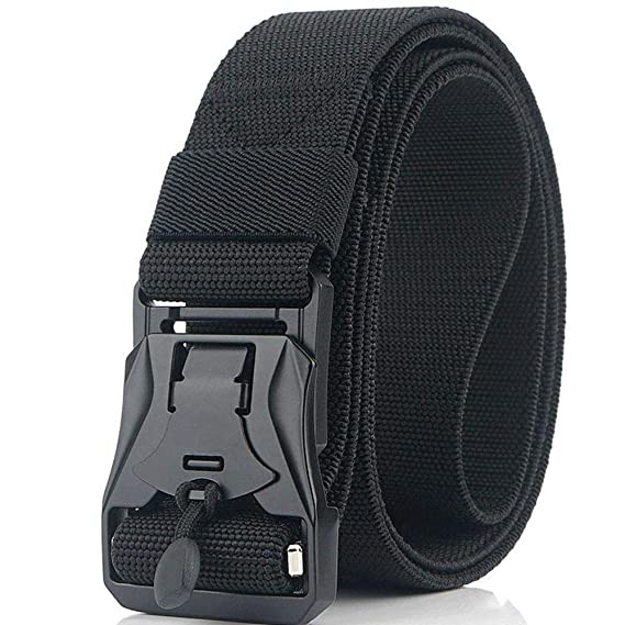 ZORO Men's Nylon Stretchable Belt, Megnetic Buckle, Easy to Lock