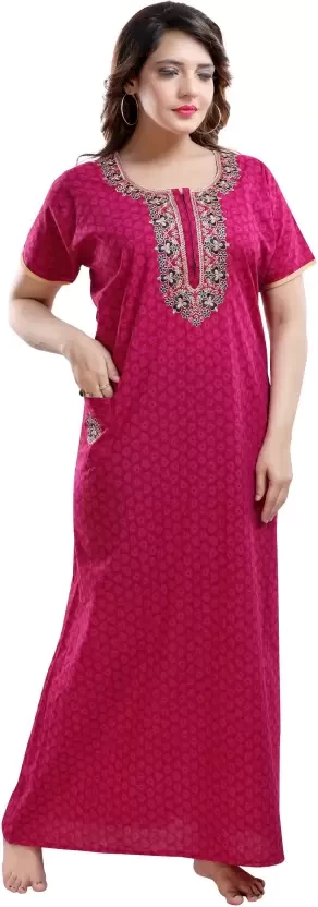 Women Nighty  (Pink)