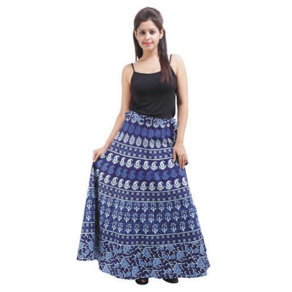 Women Printed Wrap Around Multicolor Skirt