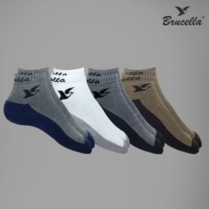 Men & Women Solid Ankle Length  (Pack of 4)